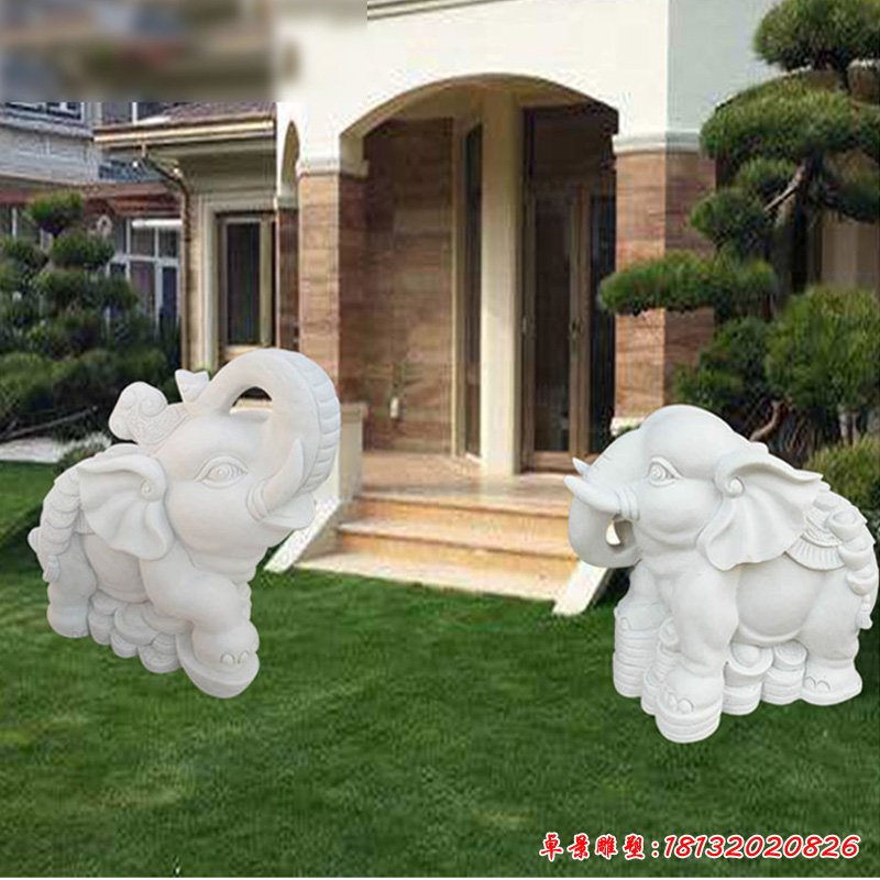 大理石小象雕塑 (71)