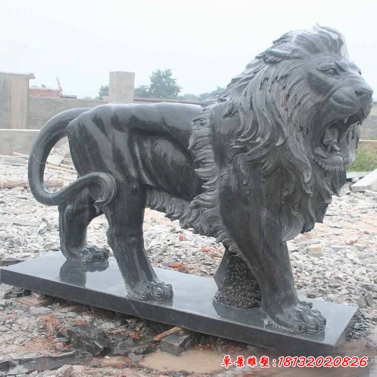 大理石西洋狮雕塑 (10)