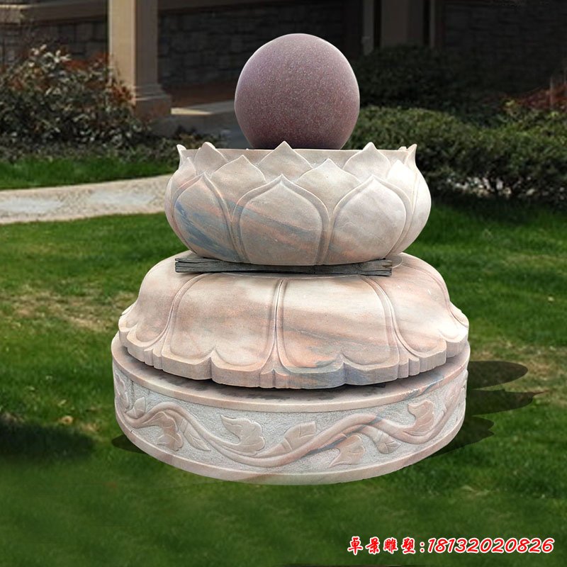 大理石风水球  石雕小区景观雕塑 (18)