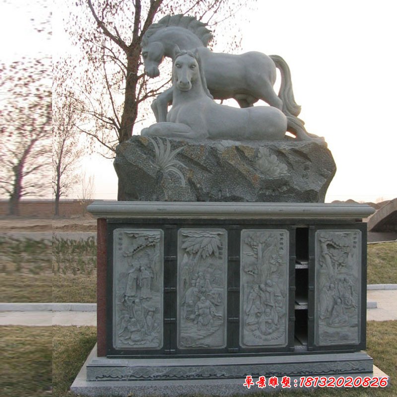 大理石生肖马雕塑 (10)