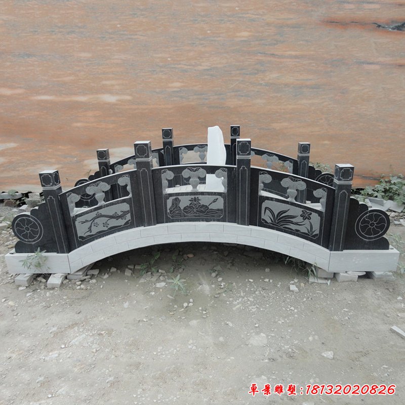 小桥石雕，青石拱桥雕塑