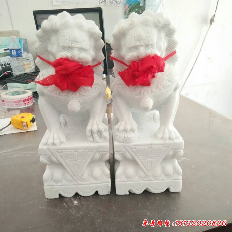 汉白玉狮子雕塑 (156)