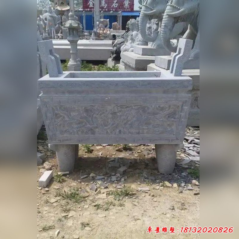 方形香炉石雕 (111)