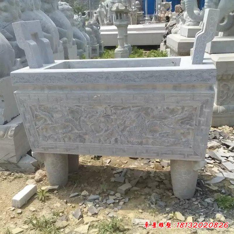 方形香炉石雕 (110)