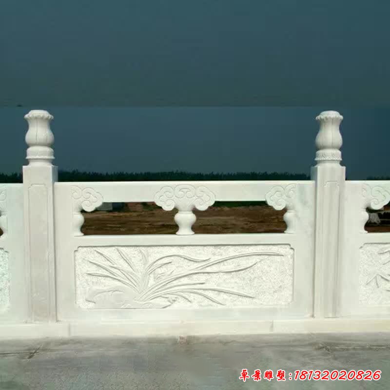 大理石兰花浮雕栏板