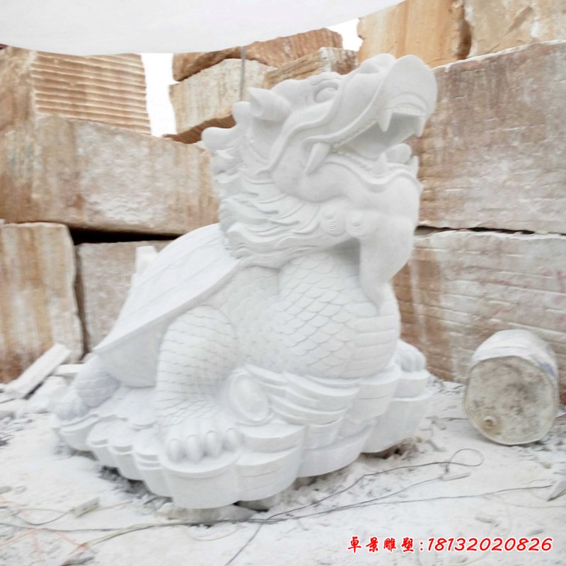 大理石龙龟  石雕动物雕塑 (2) - 副本