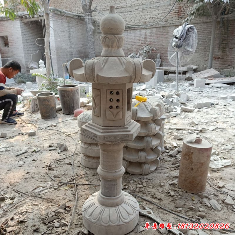 大理石宫灯   公园石雕灯 (5)