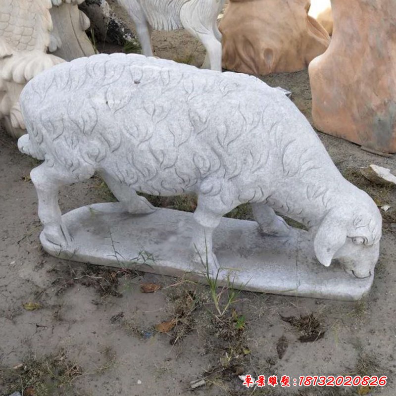 大理石羊雕塑 (68)
