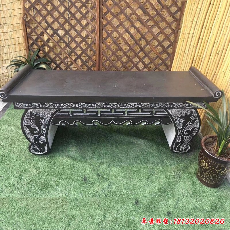 大理石花纹桌椅  石雕庭院景观雕塑