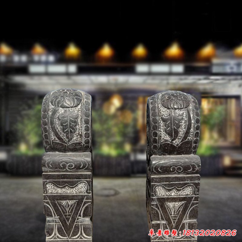 仿古石门墩雕塑，公园景观石雕