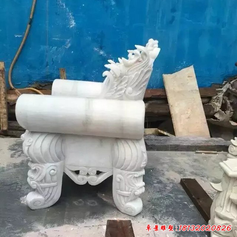 欧式沙发石雕，汉白玉石雕沙发