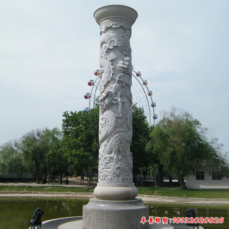 龙柱石雕 (2)