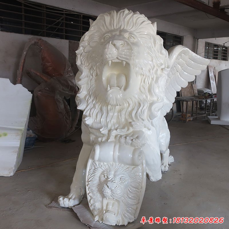 汉白玉西洋狮石雕 (39)