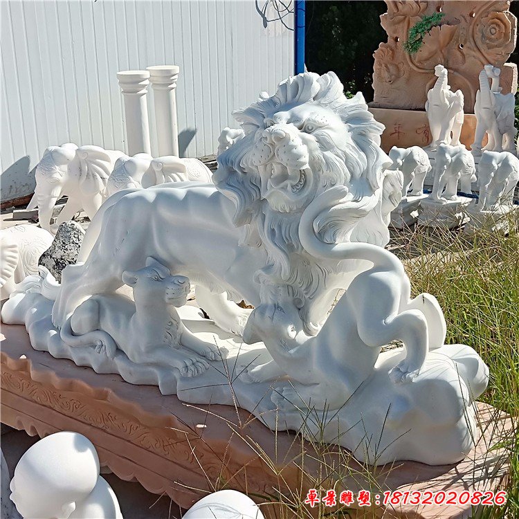 汉白玉西洋狮石雕 (37)