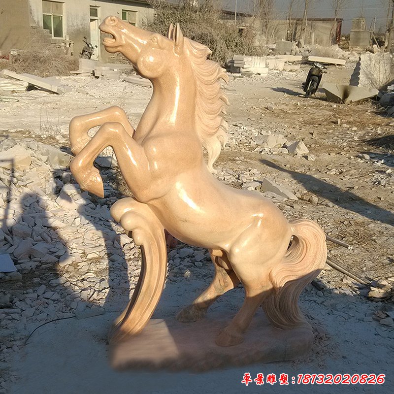 晚霞红石雕马 (54)