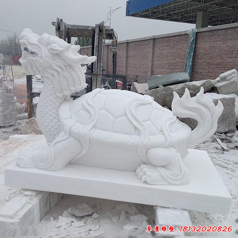 龙龟石雕，广场汉白玉龙龟