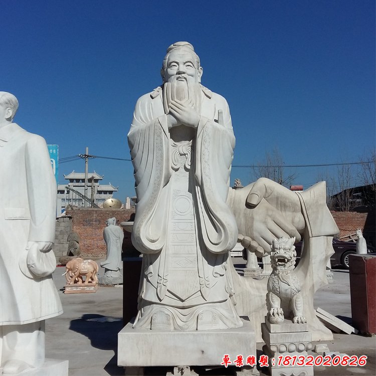 大理石孔子雕塑 (19)
