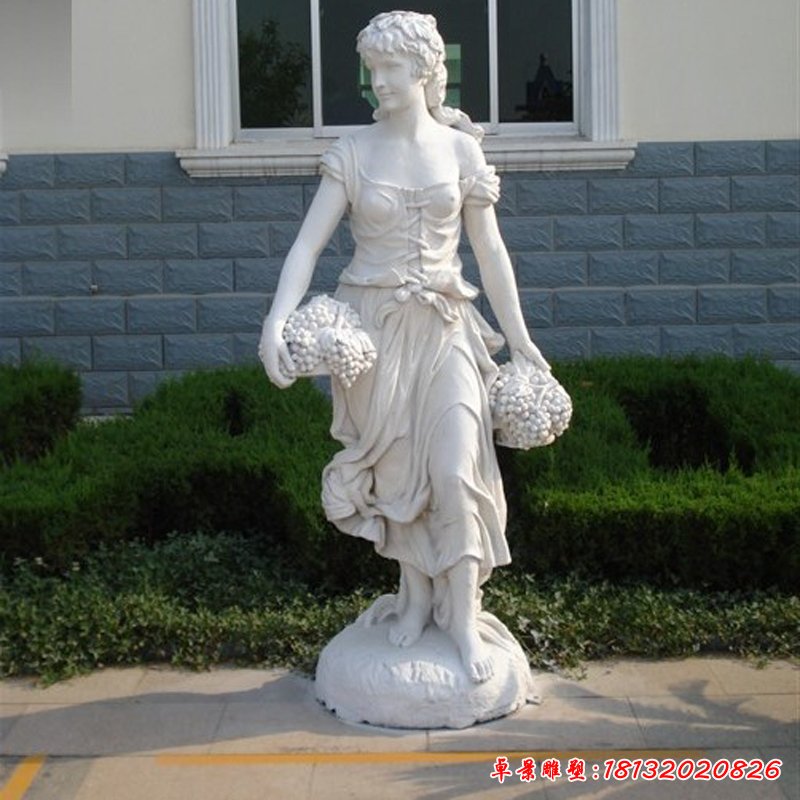 西方美女石雕，汉白玉西方美女石雕，人物石雕 (6)