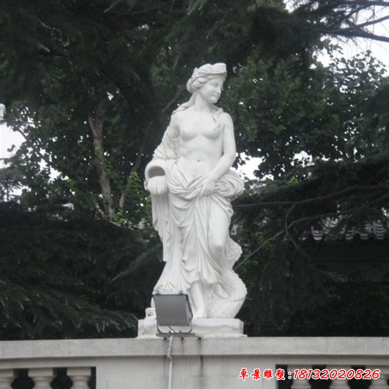 西方美女石雕，汉白玉西方美女石雕，人物石雕 (2)