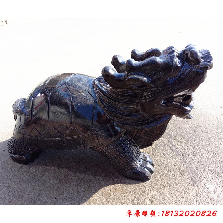 小型龙龟石雕，龙九子石雕 (2)