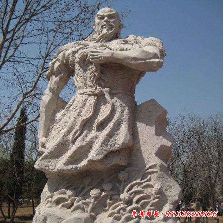 华夏民族人文先始伏羲石雕