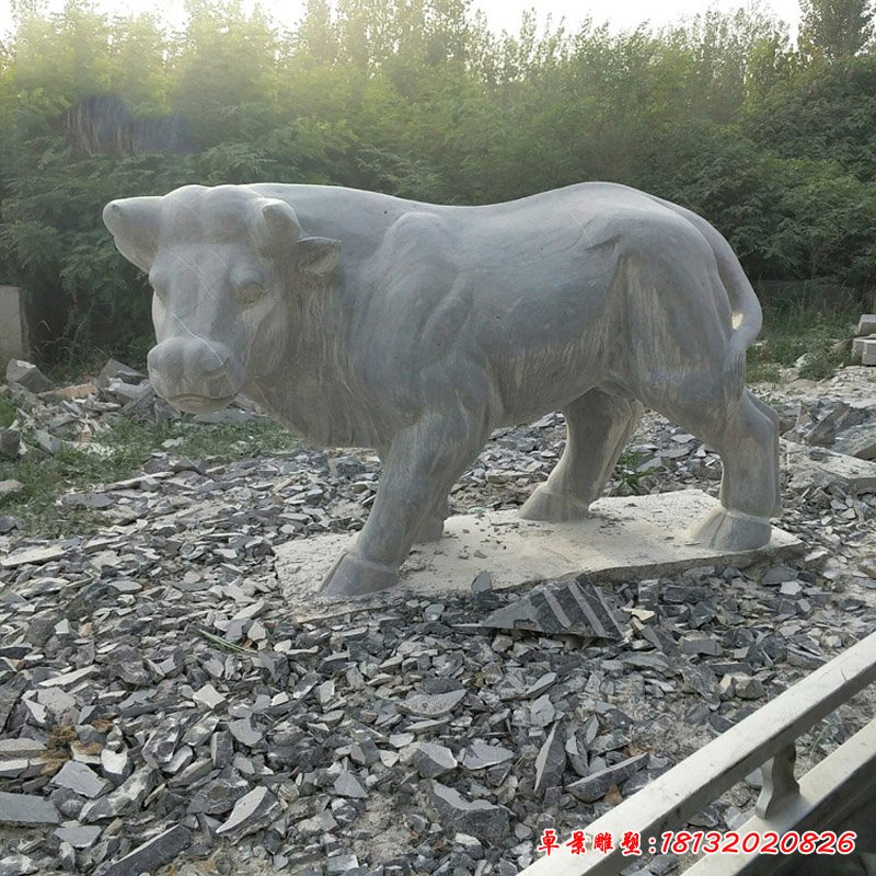 大理石牛雕塑 (3)