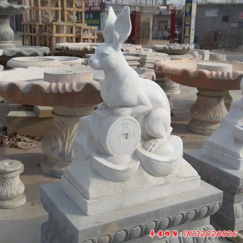 生肖兔石雕 (49)