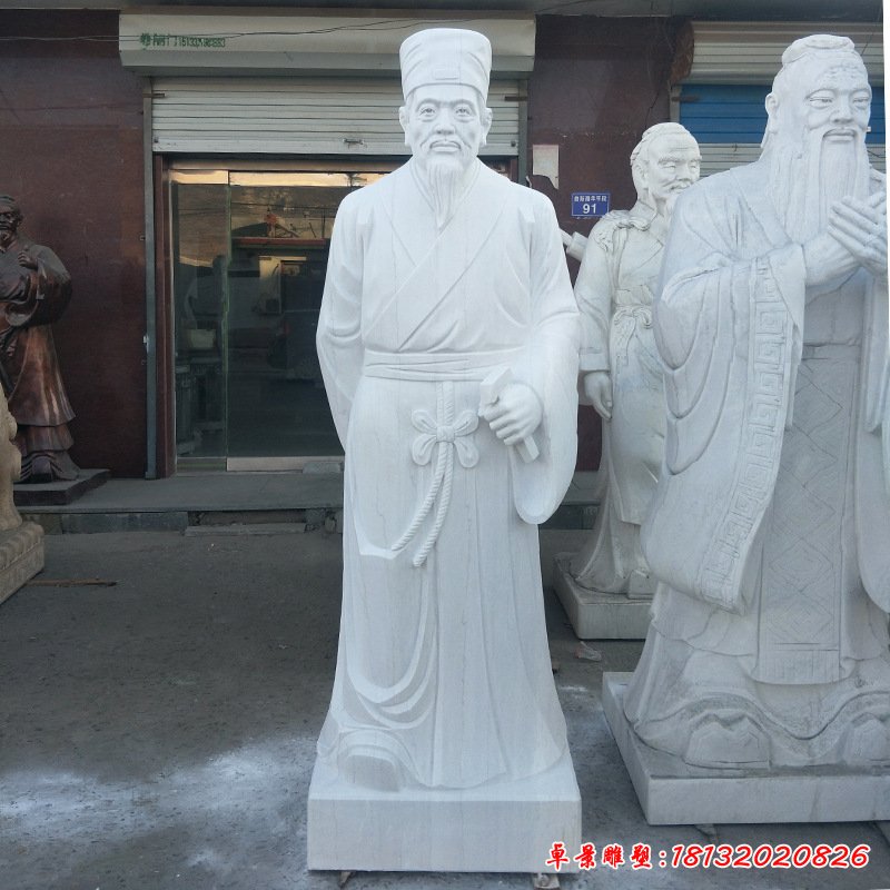 汉白玉李时珍现货古代四大名医雕像校园雕塑 石雕李时珍 曲阳雕刻110003