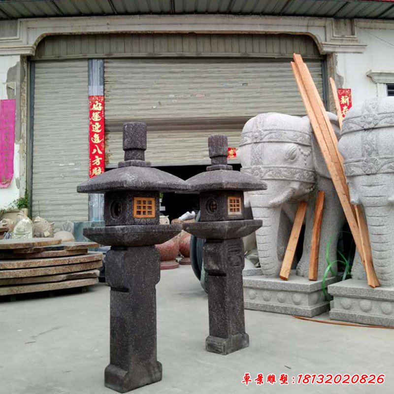 仿古石雕灯 庭院石灯 (2)