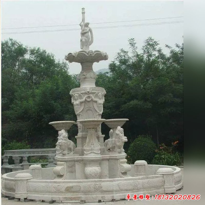 石雕喷泉,西方人物喷泉雕塑,大型喷泉雕塑