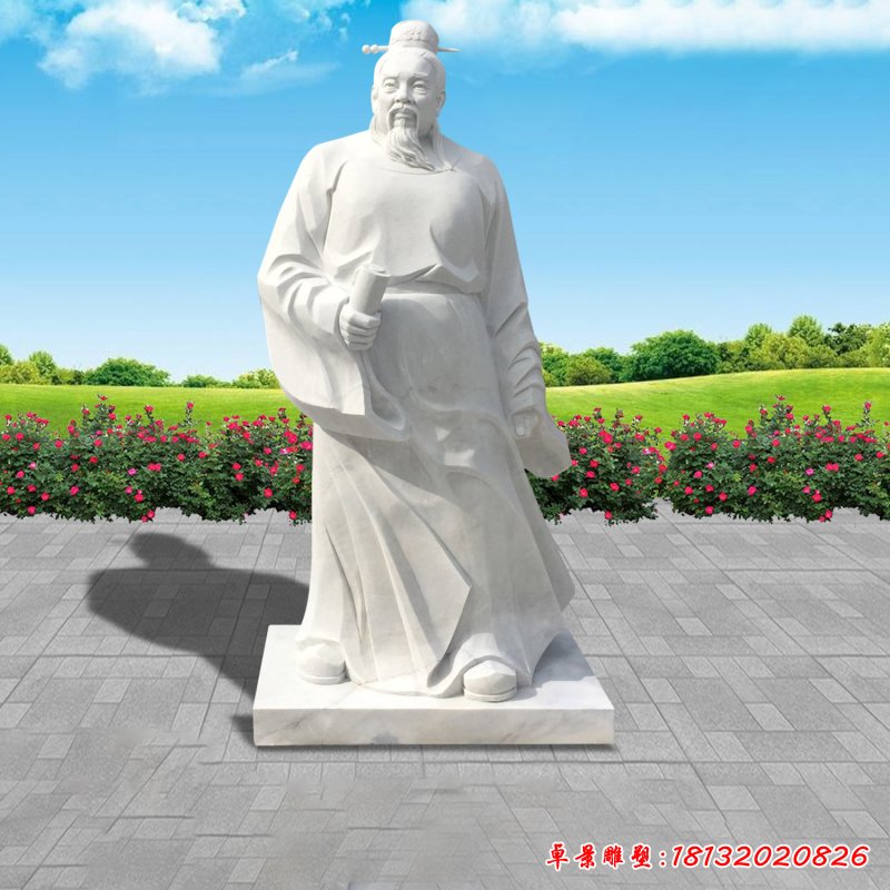 大理石范仲淹雕塑 (1)