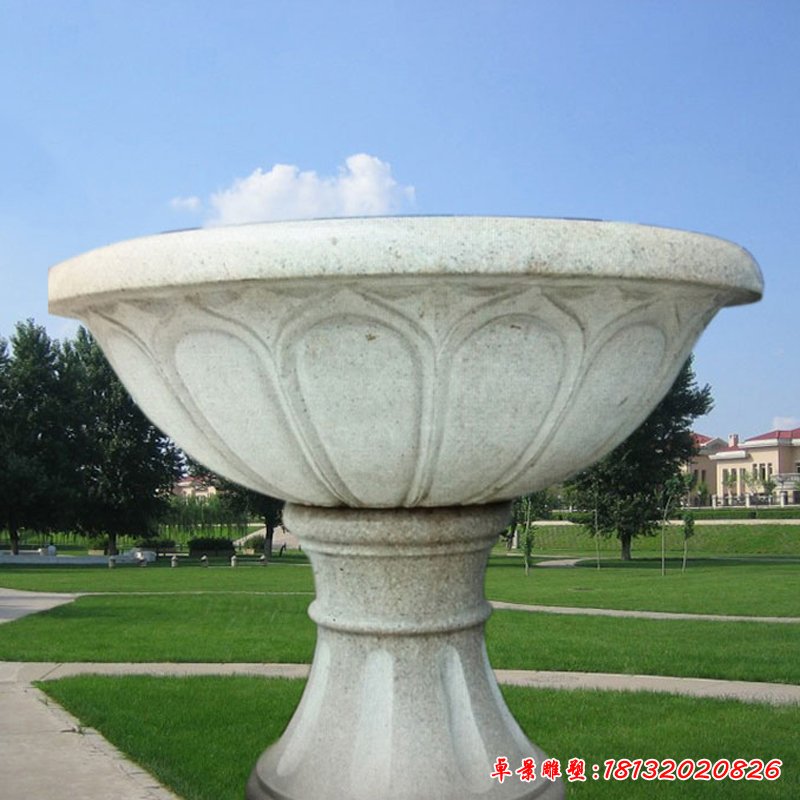 大理石花钵  石雕广场景观雕塑
