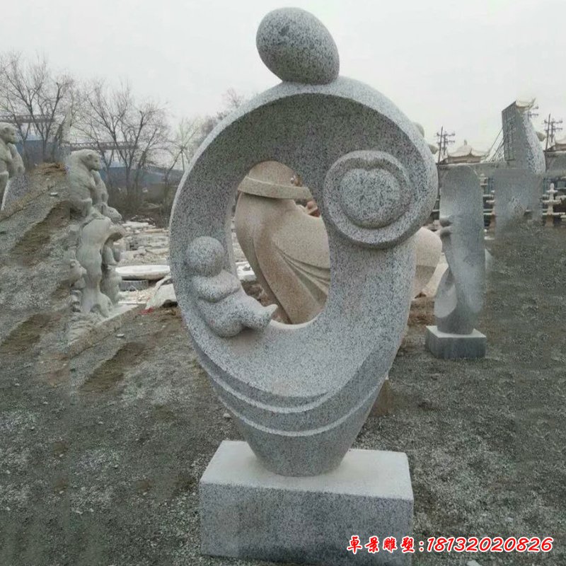 抽象人物石雕，公园景观石雕