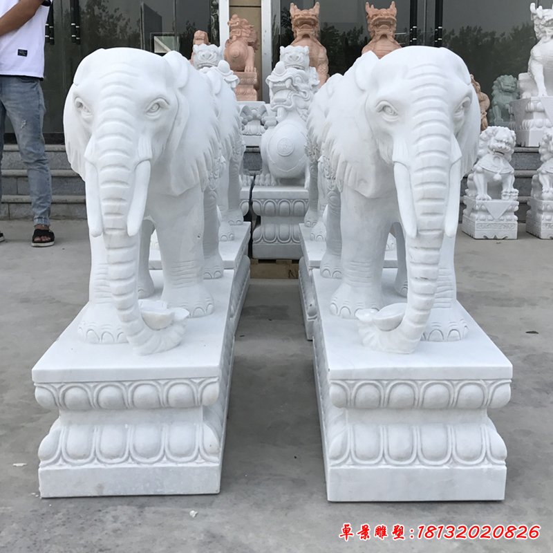 大理石大象雕塑 (268)