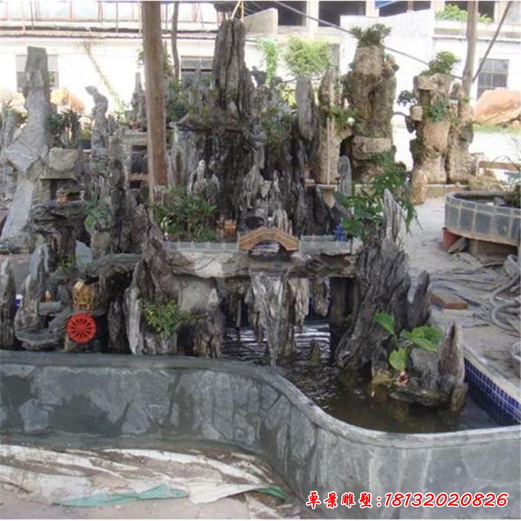 小区假山流水池雕塑