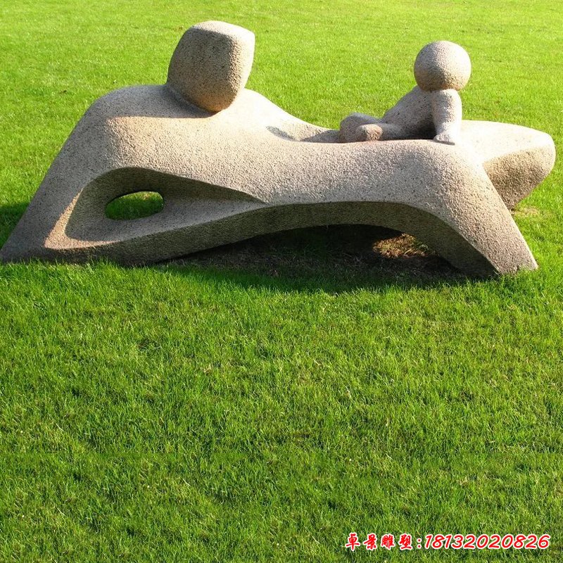 母爱石雕，公园抽象石雕