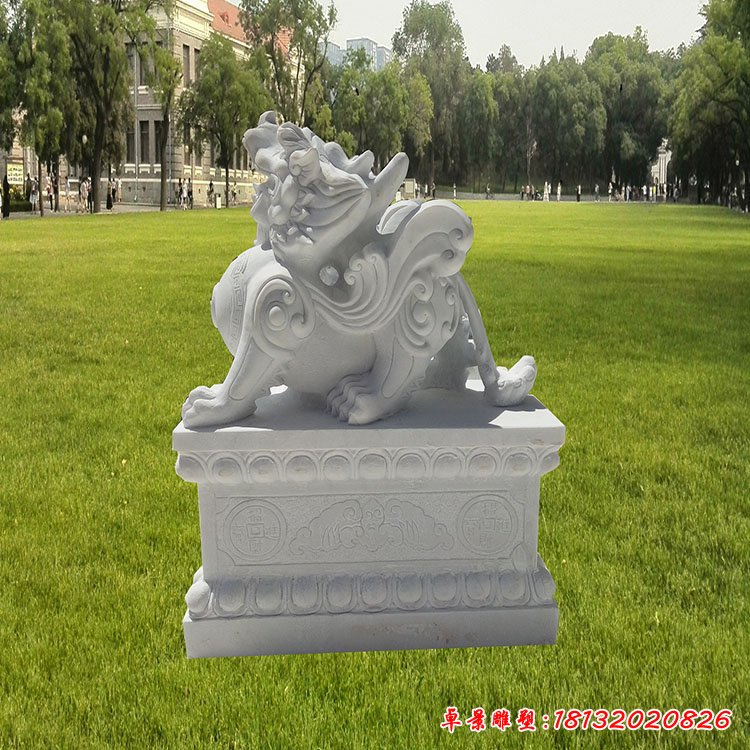 汉白玉招财貔貅石雕 (60)