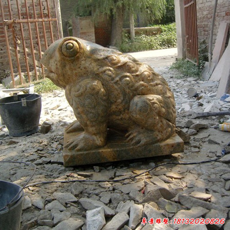 青蛙石雕，招财青蛙雕塑 (1)