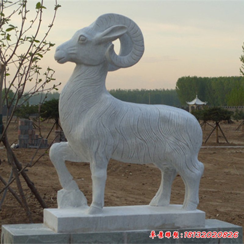 大理石羊雕塑 (113)