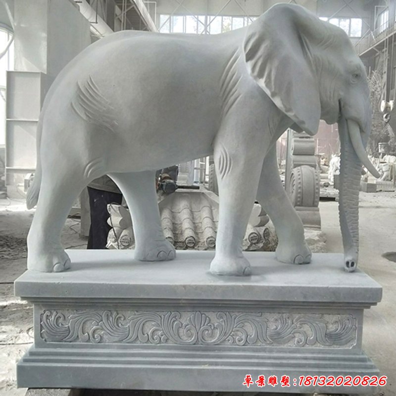 大理石大象雕塑 (740)
