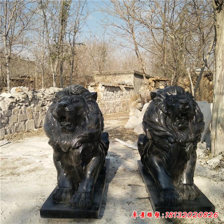 大理石西洋狮雕塑 (13)