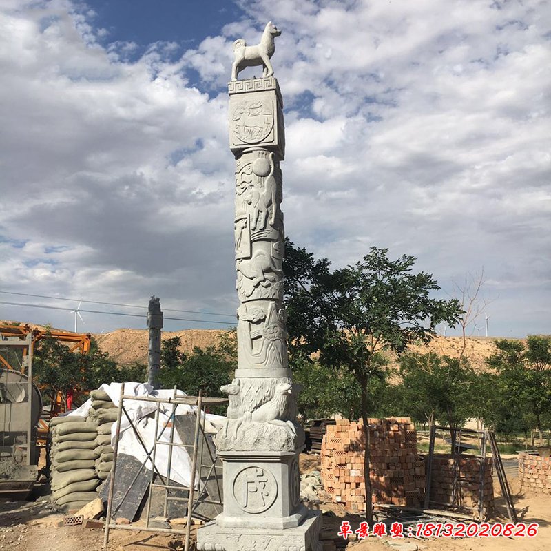 大理石盘龙  石雕公园景观雕塑