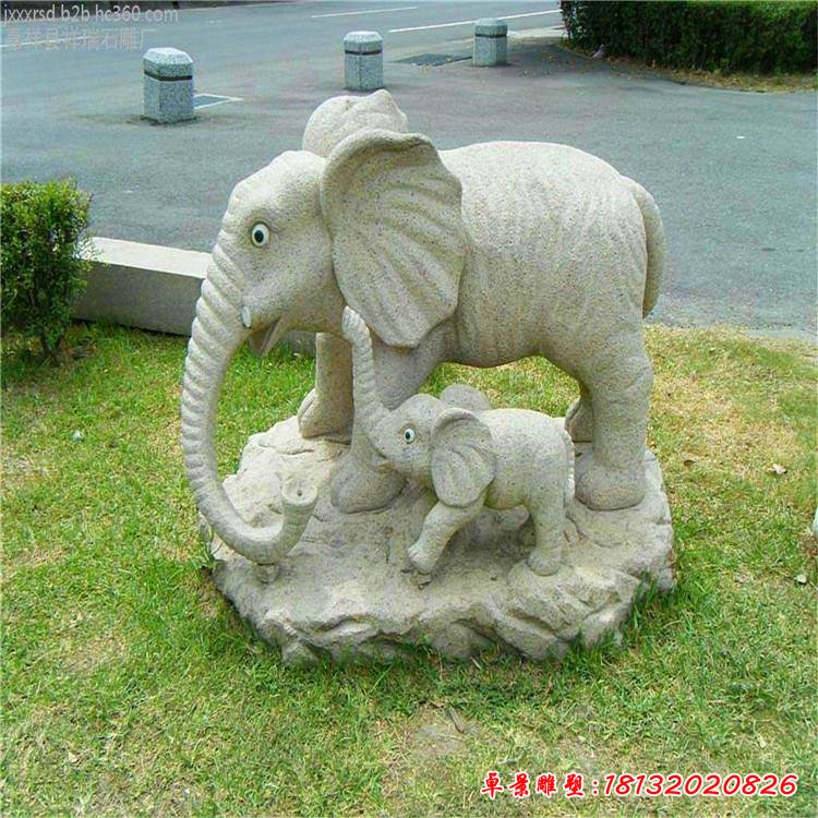 大理石大象雕塑 (640)