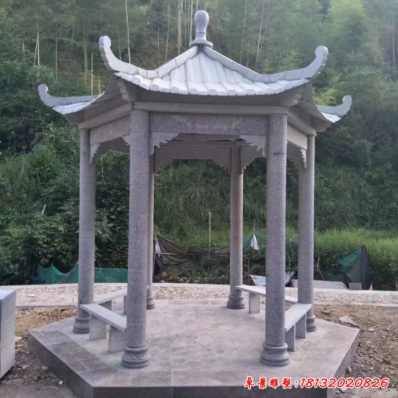 仿古凉亭石雕_副本