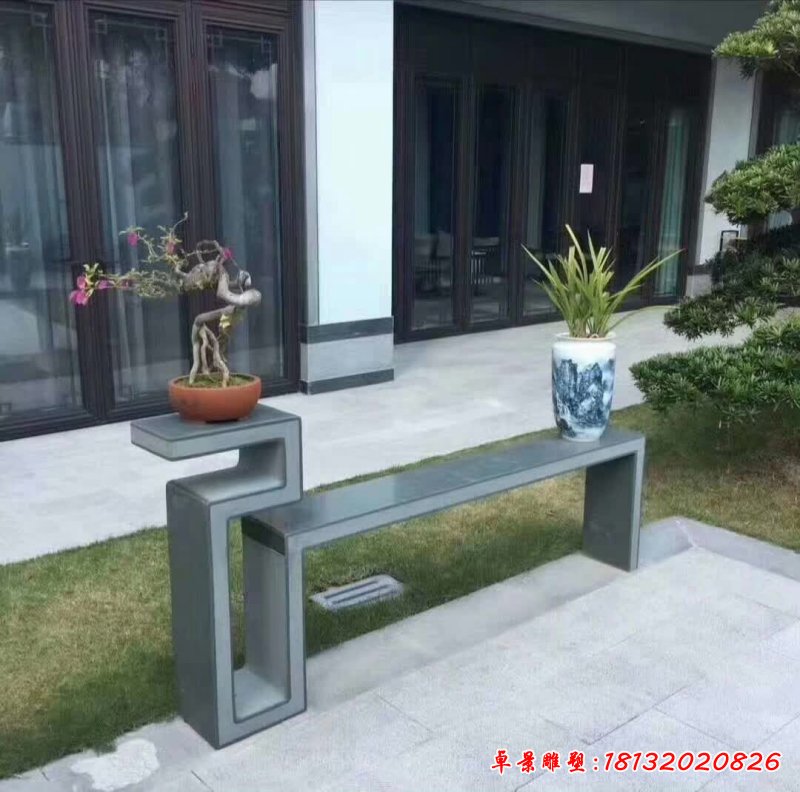 石雕别墅景观石凳雕塑 (1)