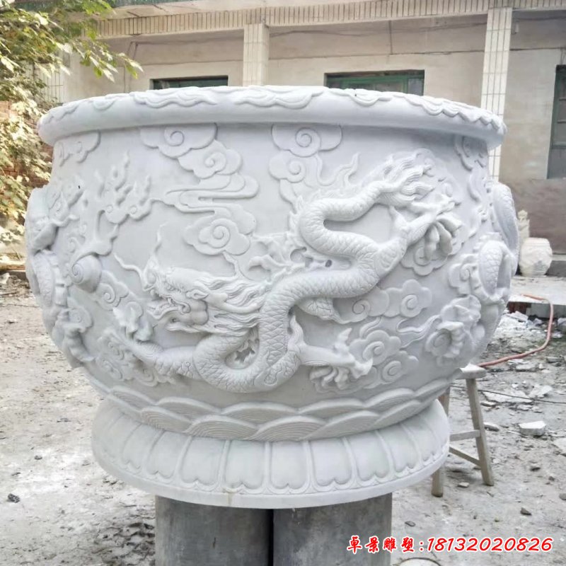 石雕仿古花盆雕塑 (5)_副本