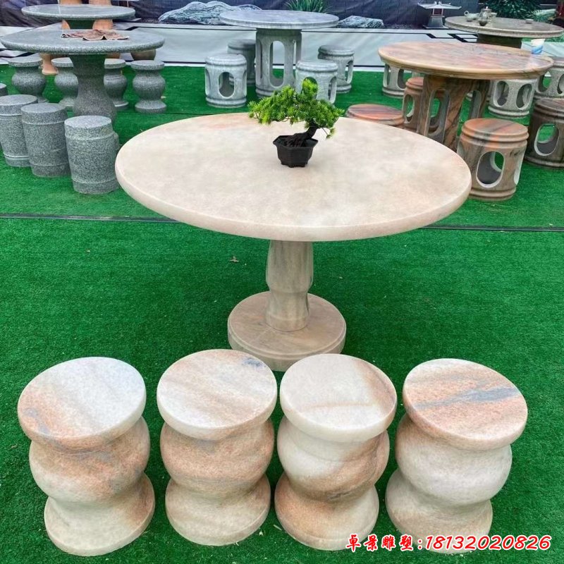 石雕广场休息石桌凳 (1)_副本