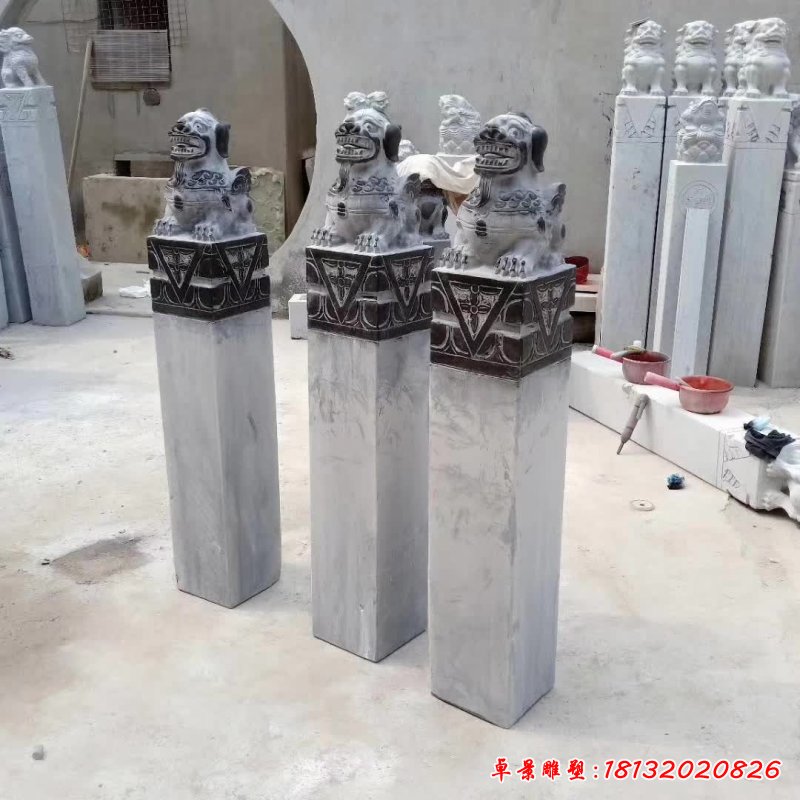 石雕拴马桩雕塑 (2)