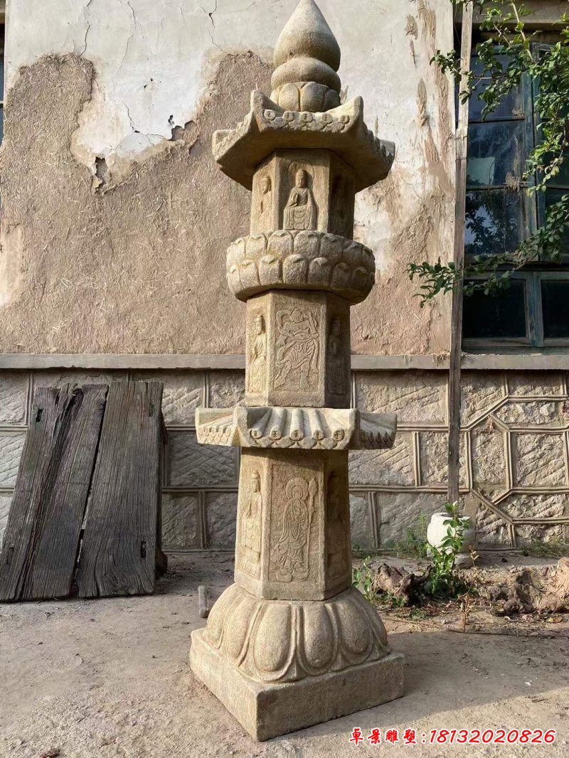 石雕仿古石灯雕塑 (1)