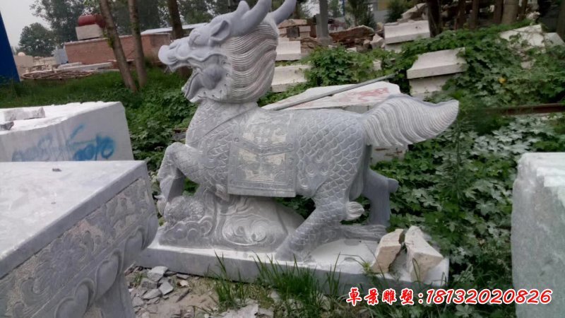 石雕仿古麒麟雕塑 (1)